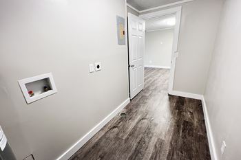 Washer and dryer connections in select homes